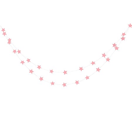 Rosa Flamingo - Guirlanda Estrela