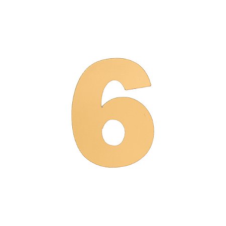 Aplique Número 6 - Dourado