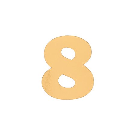 Aplique Número 8 - Dourado