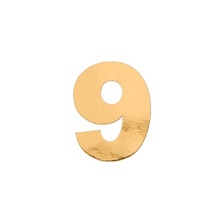 Aplique Número 9 - Dourado