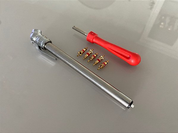 Kit de Chave de válvula + Caneta calibradora + 05 válvulas