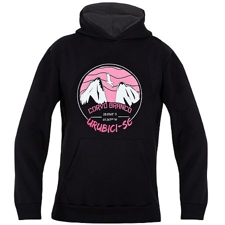 Blusão Feminino Moletom Corvo Branco