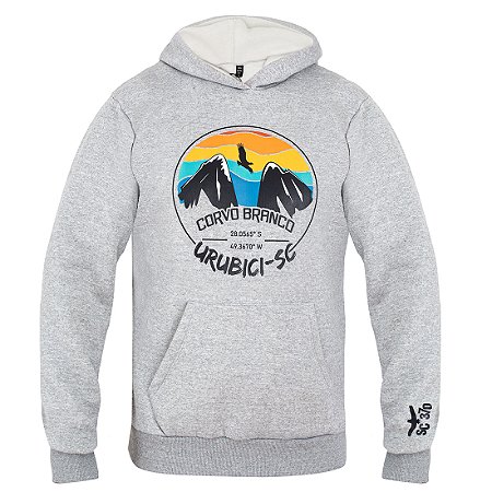 Blusão Masculino Moletom Corvo Branco