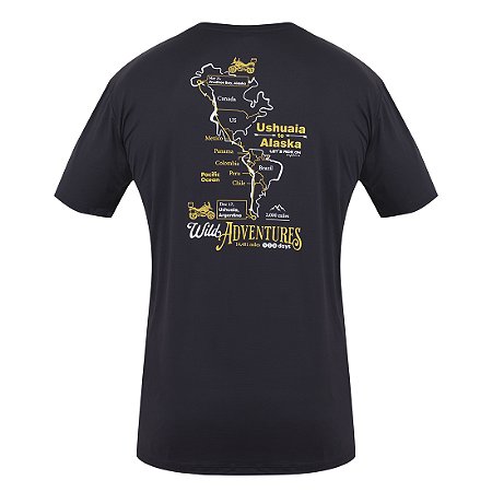 Camiseta em Poliamida USHUAIA-ALASKA Let's Ride On