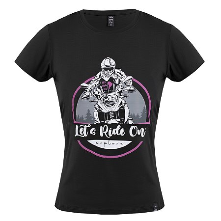 Blusa Feminina em Poliamida MOTOCICLISTA Let´s Ride On