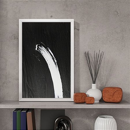 Espatulado Branco no Preto