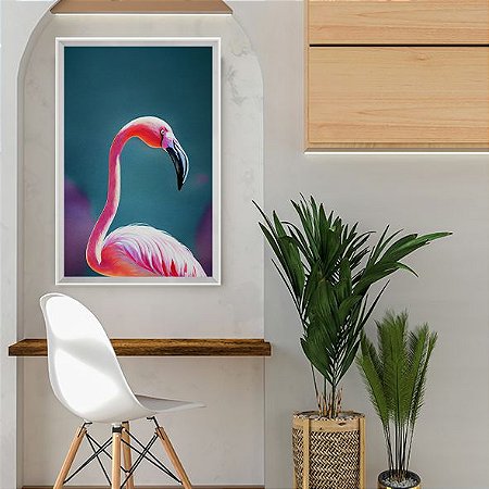 Flamingo em Aquarela