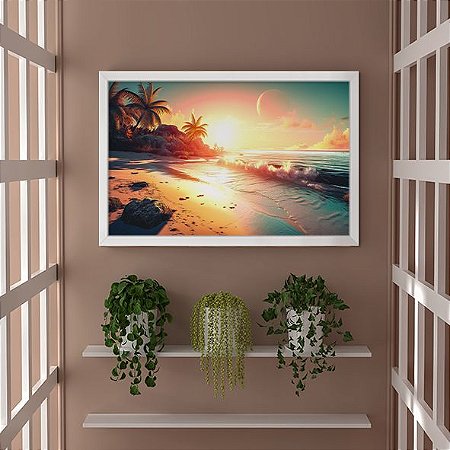 Praia em 3D