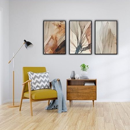 Pétalas Abstratas Trio