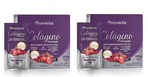 Kit 2x Colágeno Verisol (2x display 30 sachês) - Sanavita