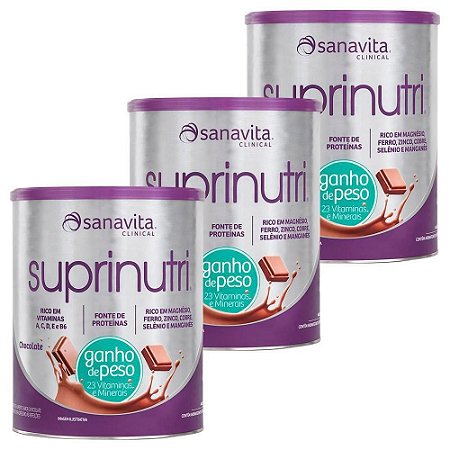 Kit 3uni Suprinutri Chocolate 400g - Sanavita