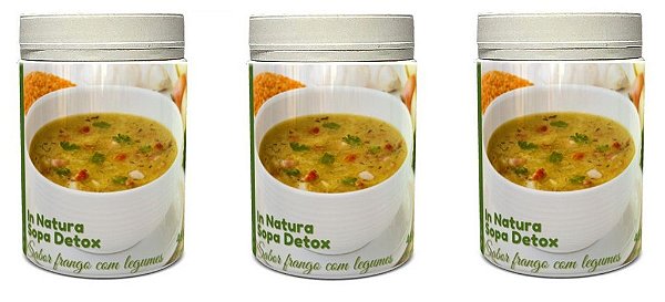 3uni Sopa Detox Frango c/ Legumes (3x 450gr) - In Natura