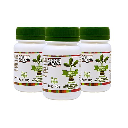 Kit 3uni Adoçante Natural Stevia 40g - Color Andina - VitaMundi - Sua  Saúde, Seu Futuro.