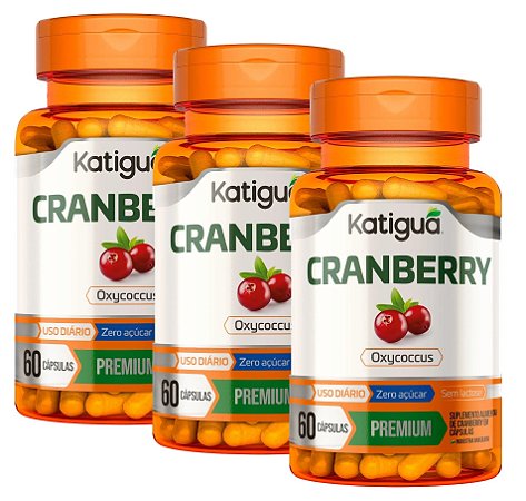 Kit 3uni Cranberry 60 cáps  - Katiguá