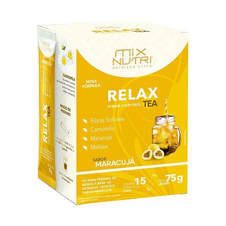 Chá Instantâneo Relax Tea Sabor Maracujá 75g 15x5 - MixNutri