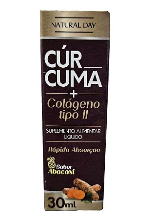 Cúrcuma c/ Colágeno Tipo II 30ml - Natural Day