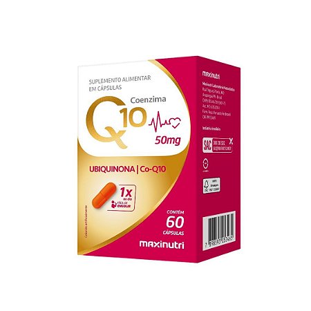 Coenzima Q-10 Gold 50mg 60 Cáps - MaxiNutri