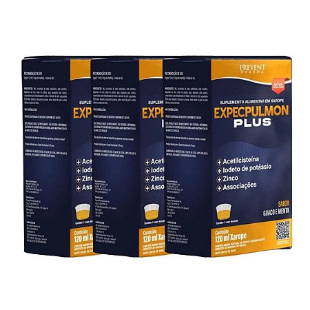 Kit 3uni Expec Pulmon Plus Xpe Guaco 120ml - Prevent Pharma