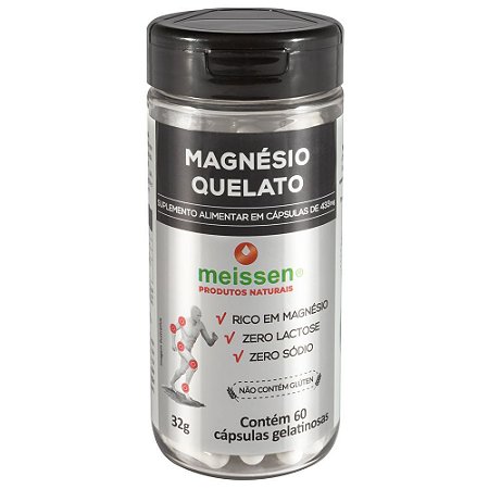 Magnésio Quelato 433mg c/ 60 cápsulas - Meissen