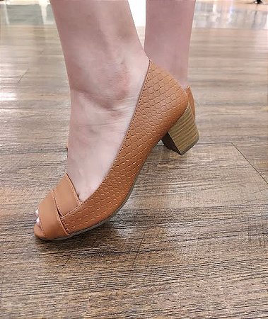 PEEP TOE 644123 BEGE / BEGE TEXTURIZADO