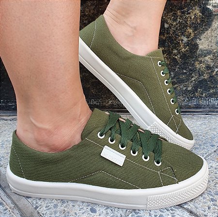 TÊNIS 9304  LINHO VERDE MILITAR