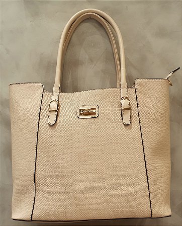 BOLSA DUAS ALÇAS / DE MÃO / DE OMBRO / TRANSVERSAL 014 BEGE