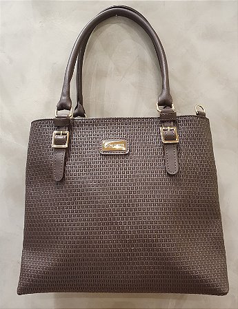 BOLSA DUAS ALÇAS / DE MÃO / DE OMBRO / DE LATERAL 1008 MARROM
