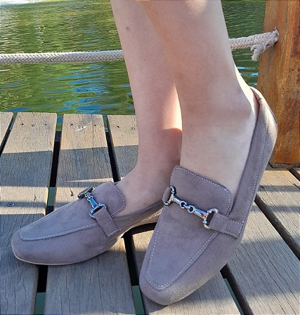 LOAFER CAMURÇA 70018 CINZA / TAUPE