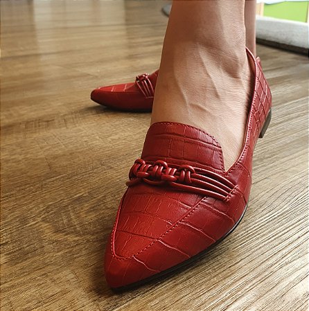 SAPATILHA CONFORTO  45533 VERMELHO TEXTURIZADO