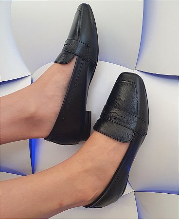 MOCASSIM  COURO 11247 PRETO