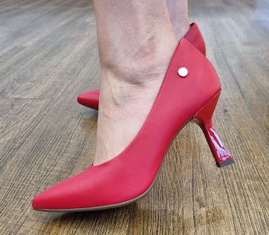 SCARPIN 670002 VERMELHO / SALTO VERNIZ VERMELHO