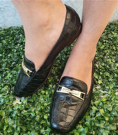 SAPATILHA CONFORTO 655523 PRETO TEXTURIZADO
