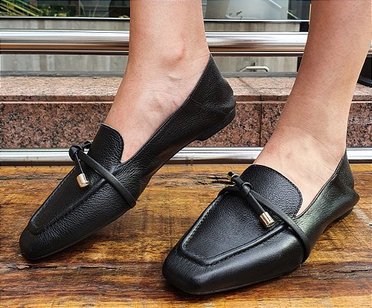 LOAFER EM COURO 79997 PRETO