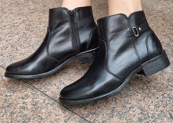 BOTA COURO 12806 PRETO