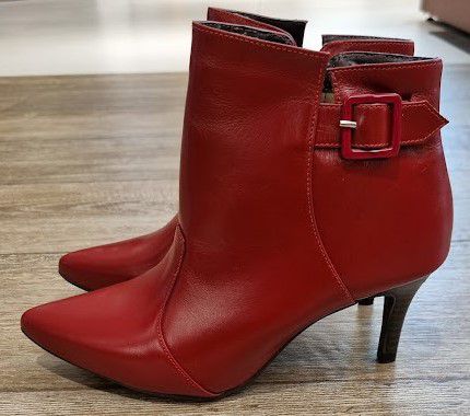 BOTA COURO 41700 VERMELHO / ESTILO E CONFORTO