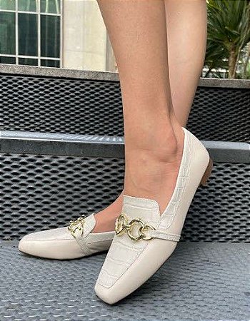 LOAFER 2290 OFF WHITE / OFF WHITE TEXTURIZADO