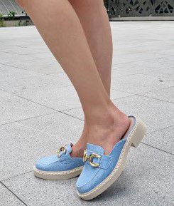 MULE MOCASSIM 515006 JEANS CLARO