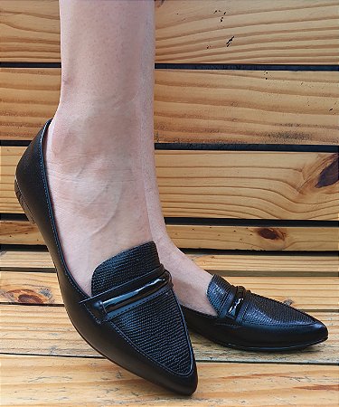 SAPATILHA CONFORTO 745634 PRETO / TEXTURIZADO PRETO