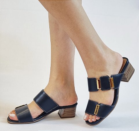 TAMANCO EM COURO CONFORTO 221214 MARINHO