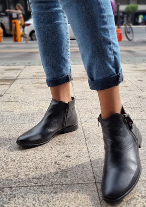 BOTA EM COURO 1012 PRETO
