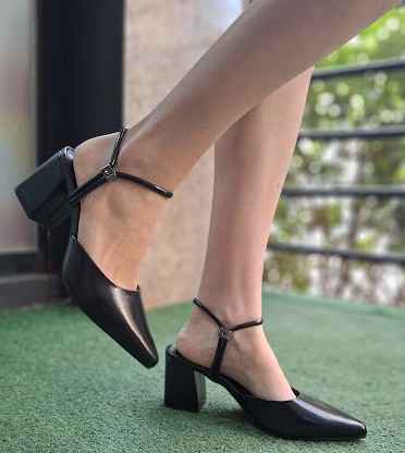 SCARPIN SLINGBACK 1204 PRETO