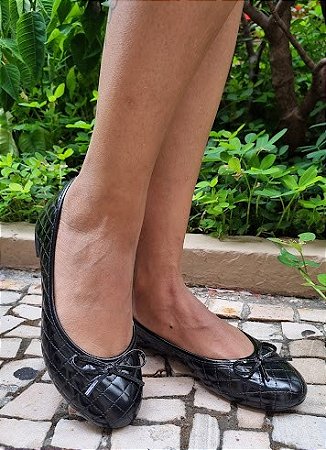 SAPATILHA 948 PRETO VERNIZ MOLHADO