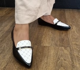 SAPATILHA CONFORTO 745724 PRETO / BRANCO