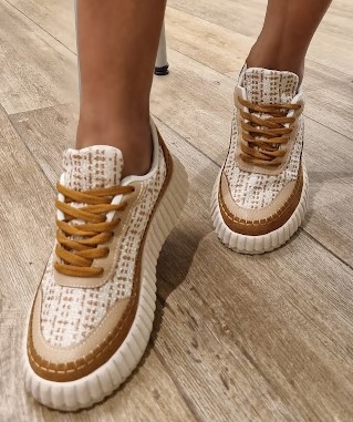 TÊNIS 2403 CARAMELO / OFF WHITE