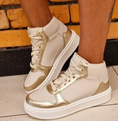 TÊNIS 533 OFF WHITE / DOURADO