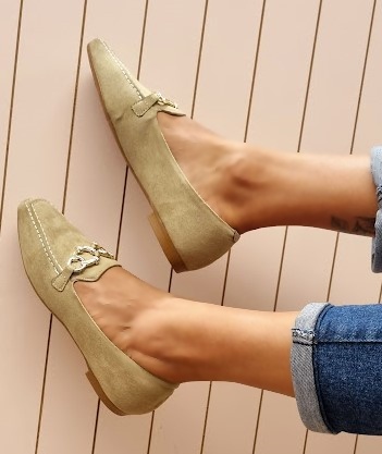 LOAFER  EM SUEDE 415335 VERDE OLIVA