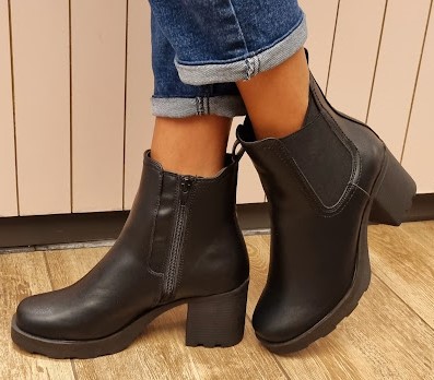 BOTA COTURNO 415306 PRETO / ZÍPER E ELÁSTICO  / PRATICIDADE E LEVEZA EM QUALQUER LOOK