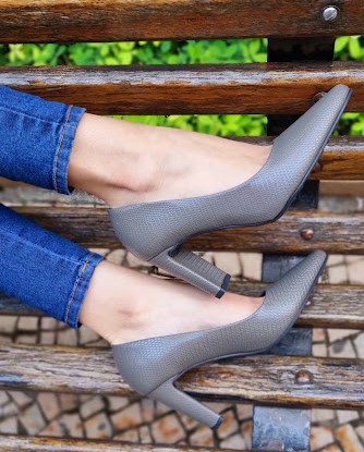 SCARPIN 431001 ONIX TEXTURIZADO