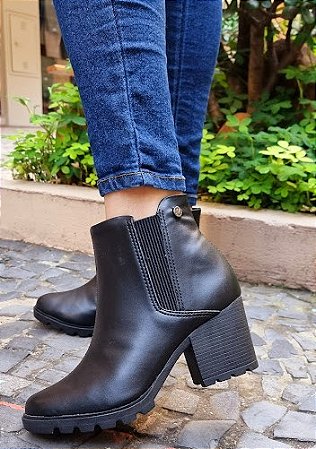 BOTA VIA UNO 475020 PRETO / ELÁSTICO PRETO