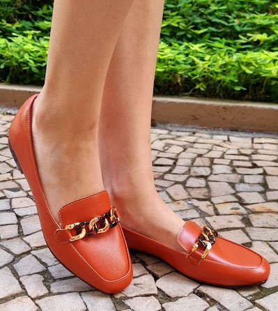 SAPATILHA CONFORTO 655719 ARGILA / DETALHE CORRENTE ARGILA